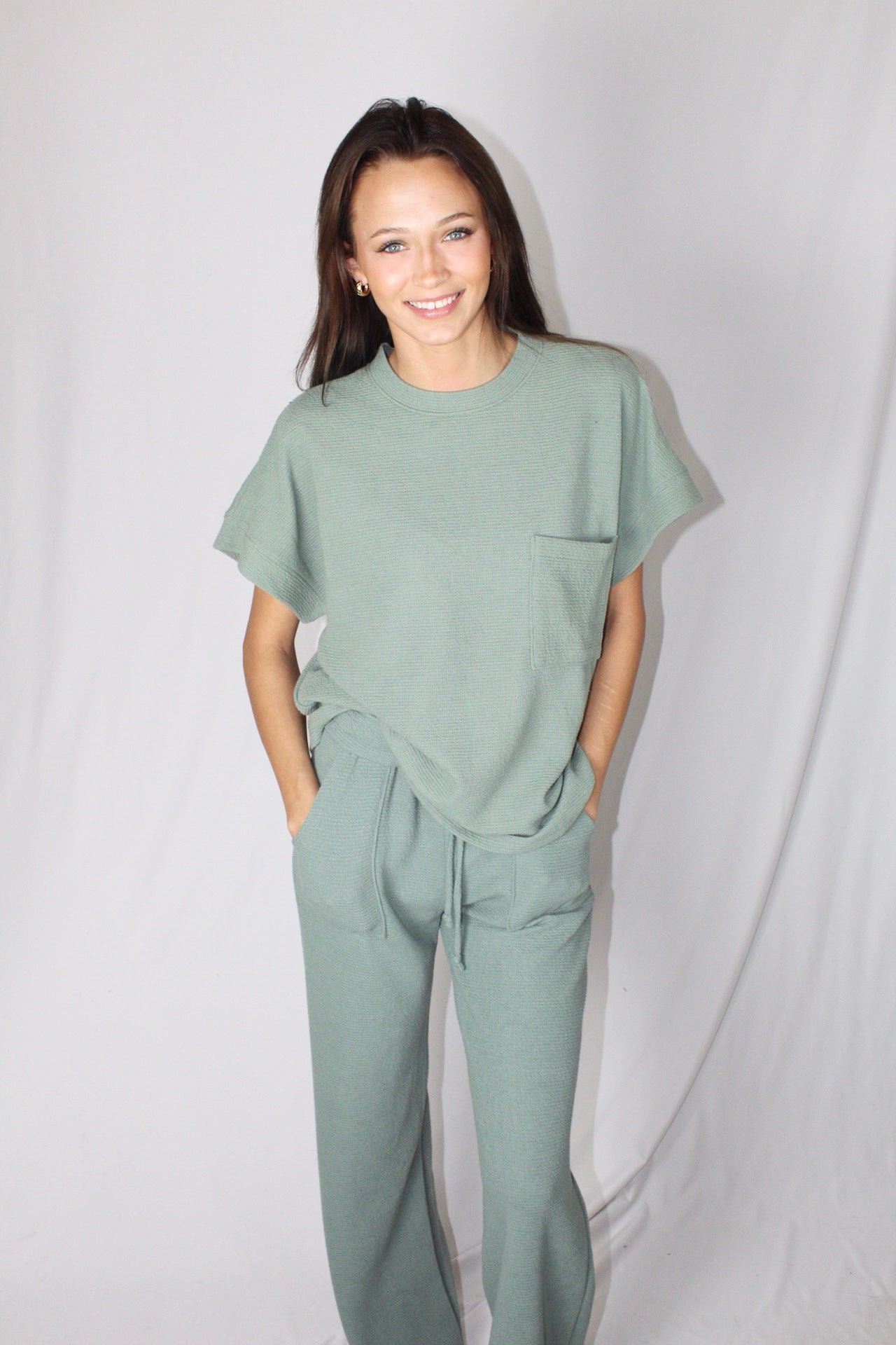 Ribbed S/S Pocket Tee (Set)