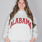 Bucketlist Reversible (ALABAMA/AL) Mockneck Sweatshirt (Heather Grey/Crimson)