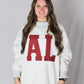 Bucketlist Reversible (ALABAMA/AL) Mockneck Sweatshirt (Heather Grey/Crimson)