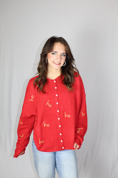 Things Between Embroidered Christmas Cardigan