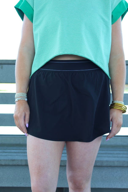 Juniors' 90 Degree Dupe Short Exposed Waistband