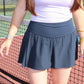 Juniors' 90 Degree Side Pleats W/Inner Short