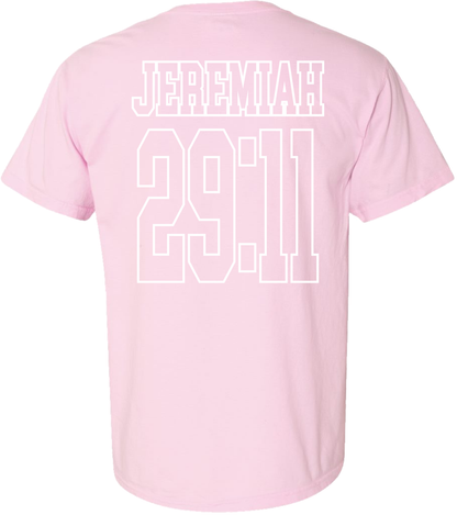 Juniors' Jeremiah 29:11 Comfort Color Puff Ink S/S Tee