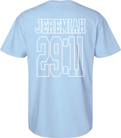 Juniors' Jeremiah 29:11 Comfort Color Puff Ink S/S Tee