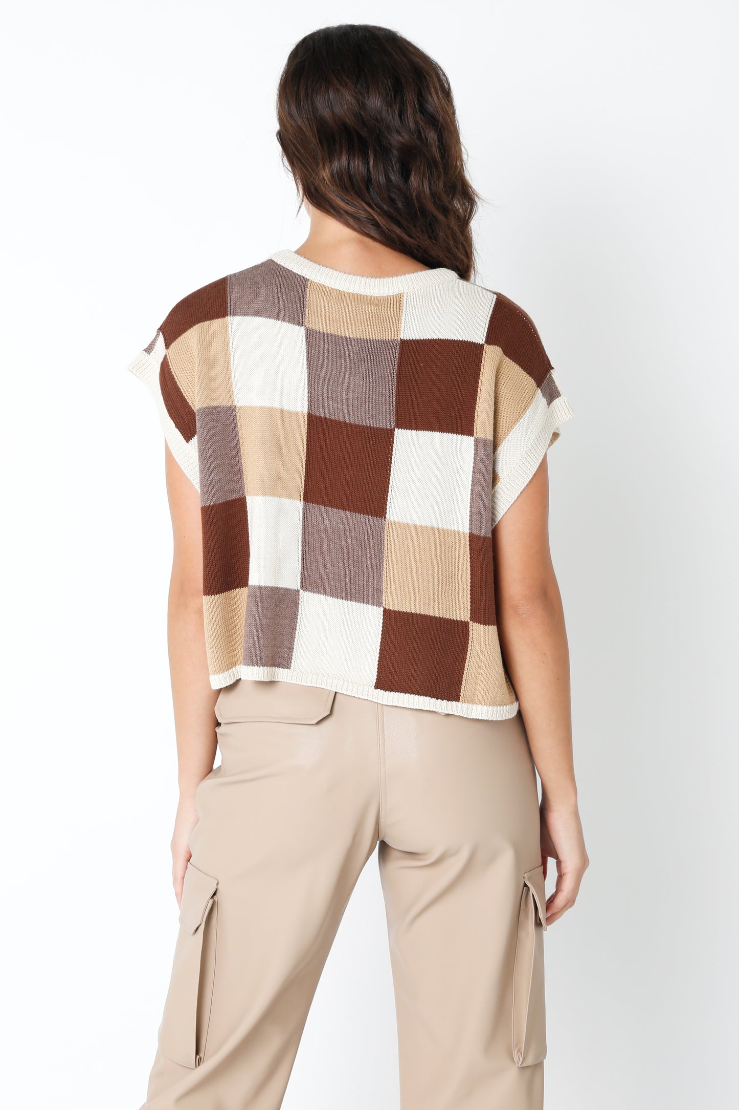 Neutral Colorblock Top