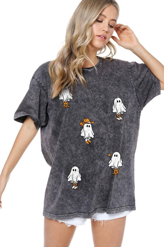 Howdy Ghostly Oversized S/S Tee (Black)