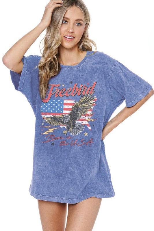 Juniors' Zutter Free Bird Born in The USA S/S