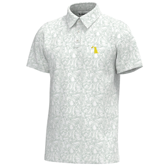 Men's Local Boy Dirty Myrtle Par 3 Polo (White./Green)