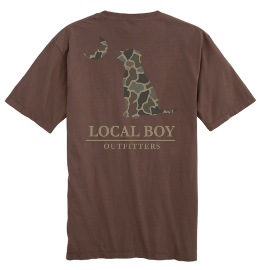 Men's Local Boy Outfitters Brush Camo Dog & Moon T-Shirt (Espresso)