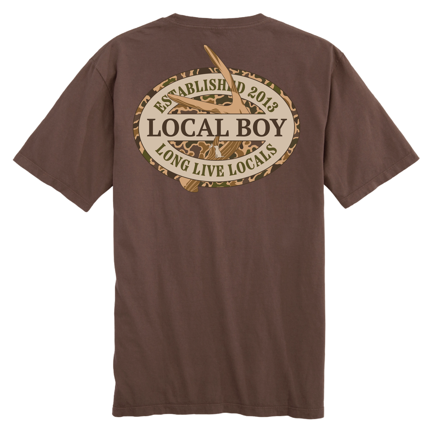Men's Local Boy Outfitters Old School Antler Oval SS (Espresso)