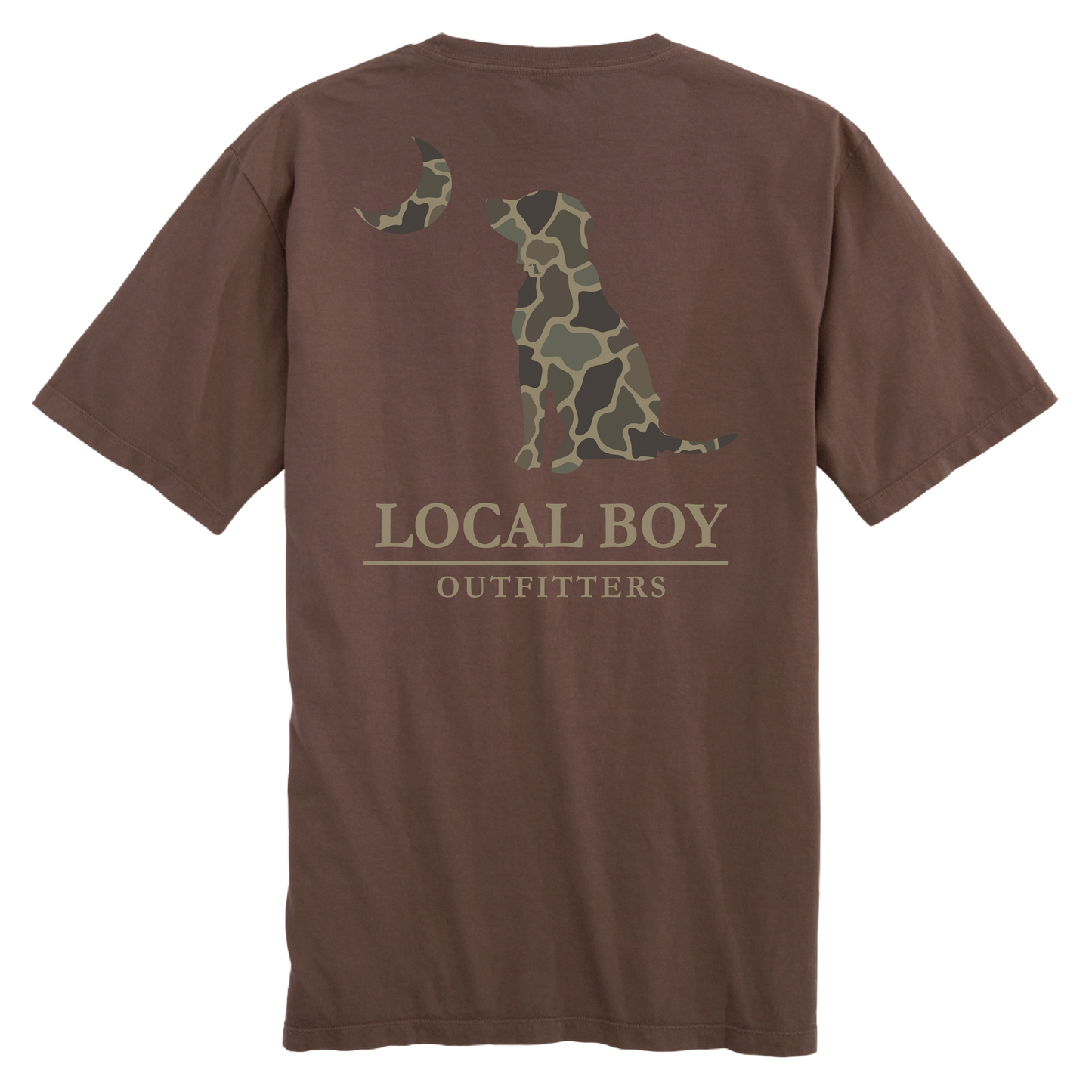 Men's Local Boy Outfitters Brush Camo Dog Moon SS (Espresso)