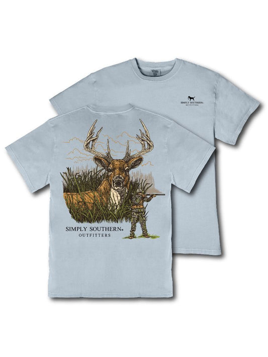 Men's Simply Southern Mineral Wash Deer Hunting S/S (Ashen)