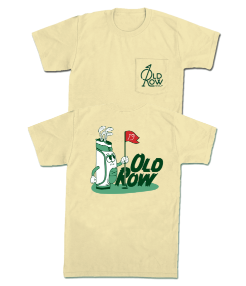Men's Old Row 19th Hole In A Golf Bag Pocket Tee (Banana)