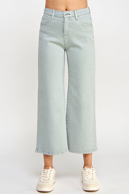 Special A High Rise Tummy Control Crop Wide Leg Color Pant