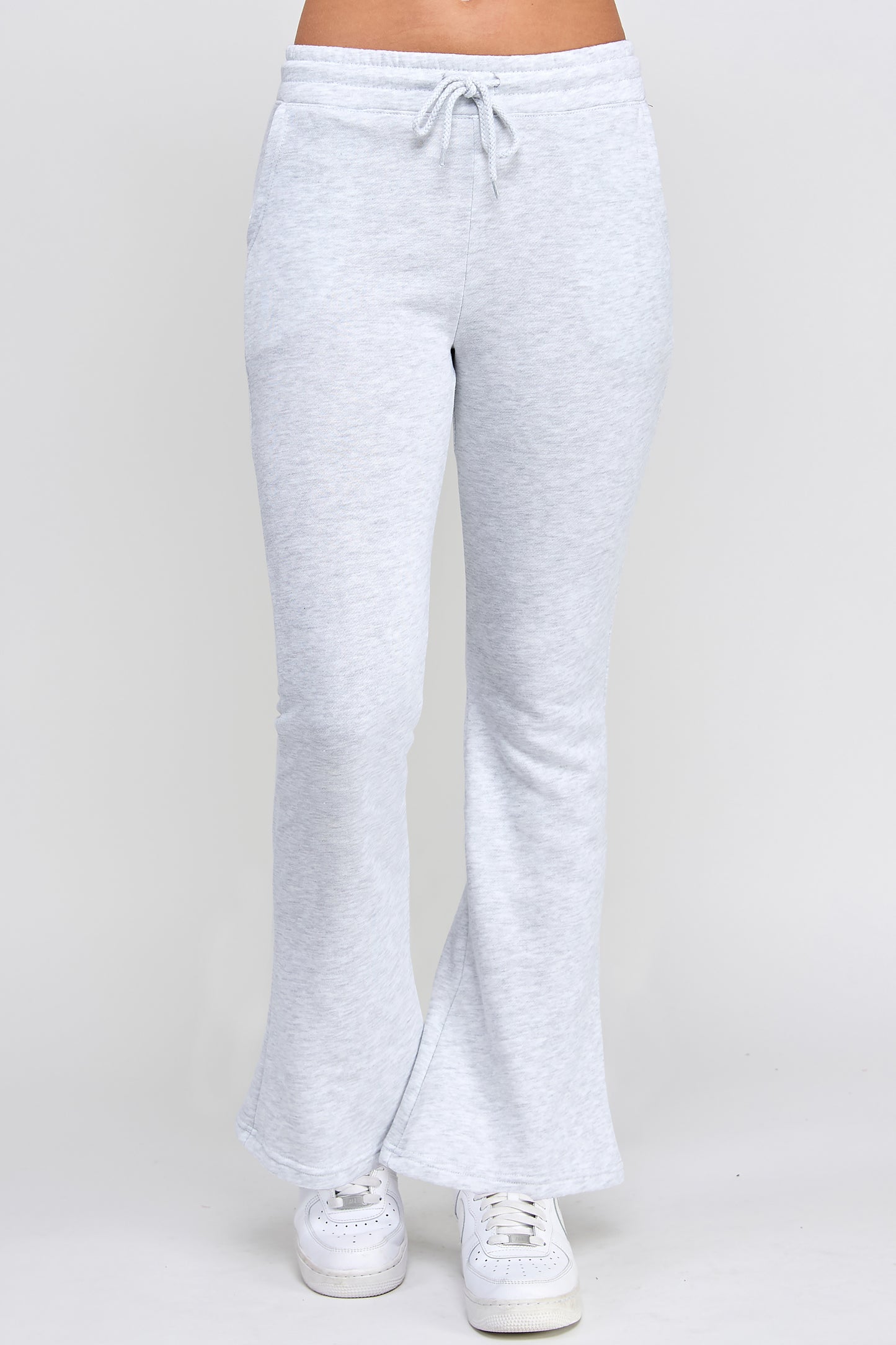 Fleece Elasticized Waist Flare Leg Jogger W/Pocket