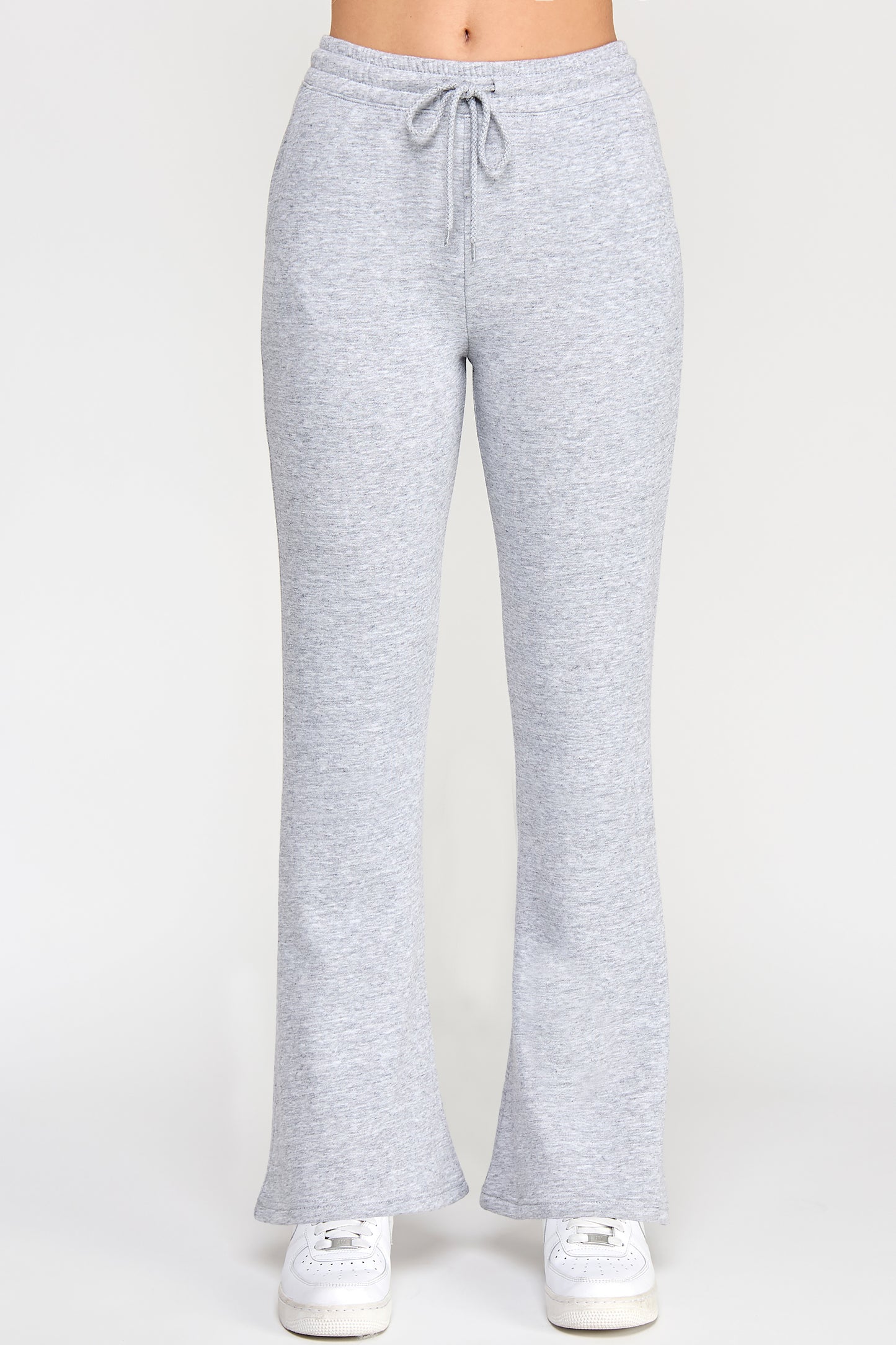 Fleece Elasticized Waist Flare Leg Jogger W/Pocket