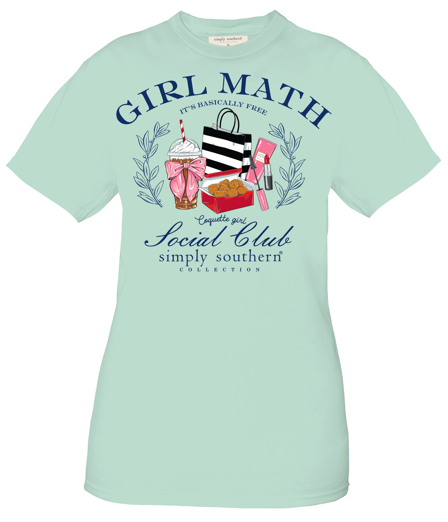 Ladies Simply Southern Girl Math S/S Chinchilla