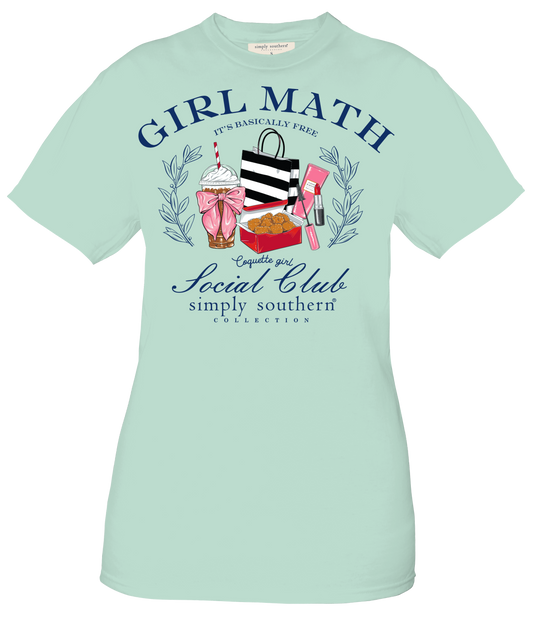 Ladies Simply Southern Girl Math S/S Chinchilla