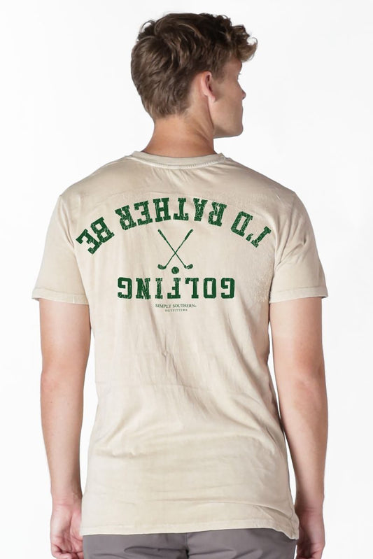 Men's Simply Southern I'd Rather Be Golfing S/S (Bone)