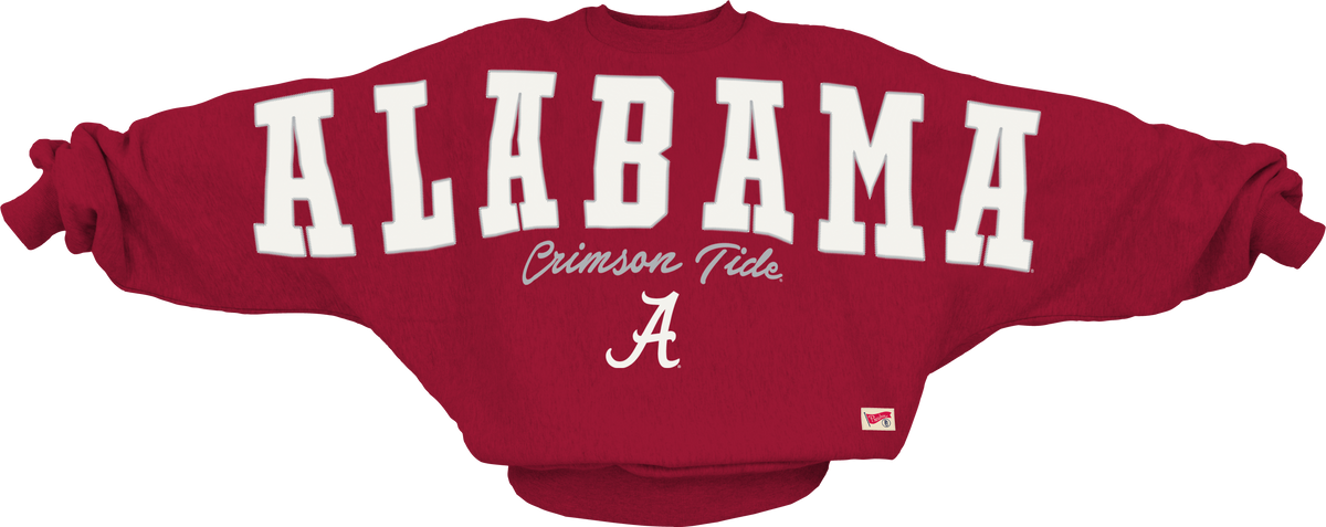 ALABAMA Crimson Tide Flannigan Oversized Crewneck Sweatshirt (Crimson)