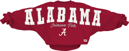 ALABAMA Crimson Tide Flannigan Oversized Crewneck Sweatshirt (Crimson)