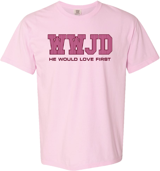 Comfort Color "WWJD" STRIPED SS