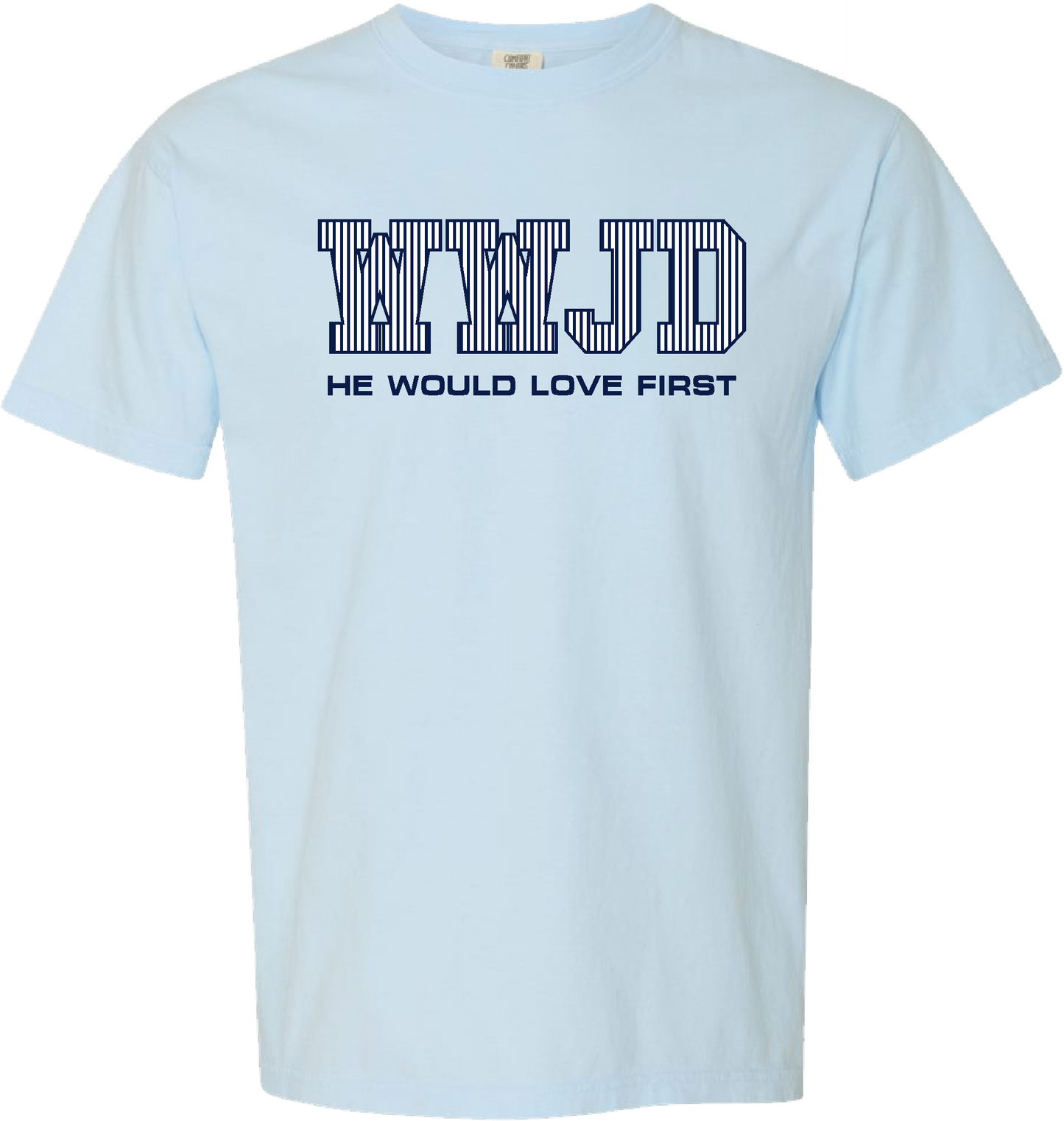 Comfort Color "WWJD" STRIPED SS