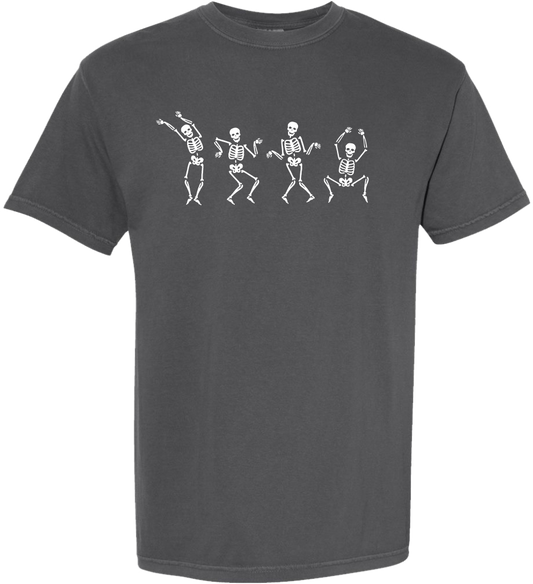 Comfort Color Dancing Skeletons (Puff Ink) S/S Tee (Pepper)