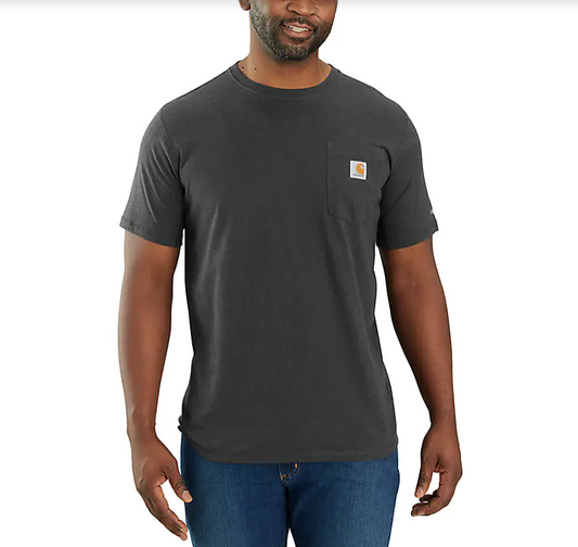 Carhartt Force Relaxed Fit Short Sleeve Pocket Tee (Carbon Heather)
