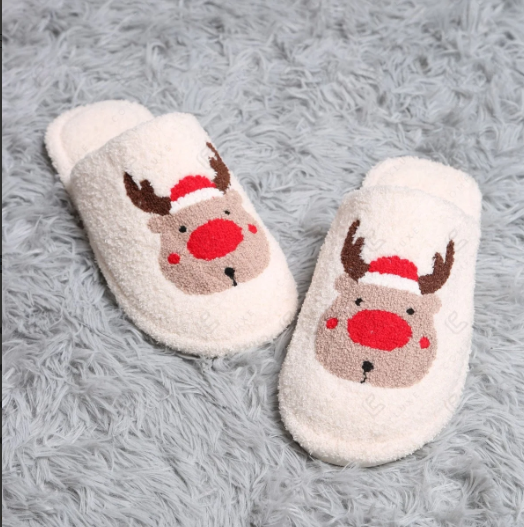 Reindeer Christmas Slippers