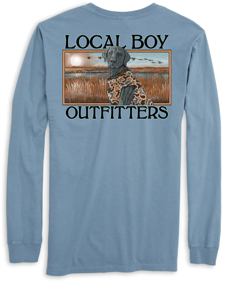 Men's Local Boy Marsh Dog L/S Tee (Slate)