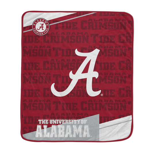 Alabama Crimson Tide Diagonal Ghost Ultra Soft Blanket (50" x 60")