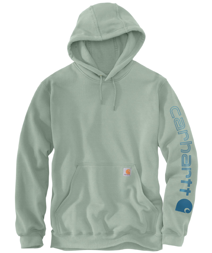 Men's Carhartt (K288) Midweight Sleeve Logo Hoodie (Seabrook/Horizon Blue)
