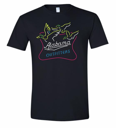 Youth Alabama Duck Neon Logo Sign S/S Black