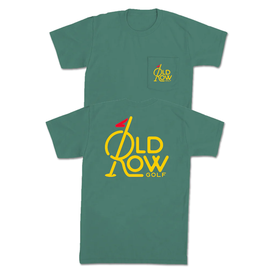 Old Row Golf Logo S/S Pocket Tee Green