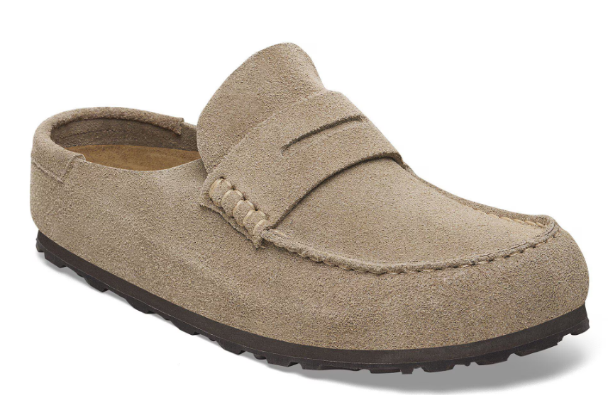 Women's Birkenstock Naples Wrapped Suede Leather (Taupe)