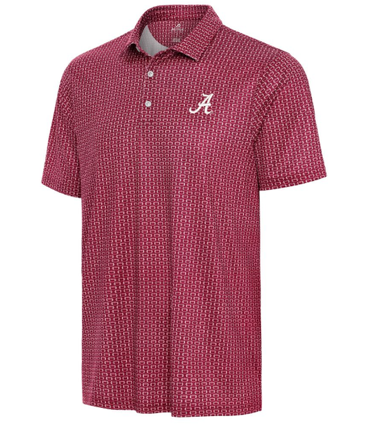 Men's Antigua Alabama Script A Huddle Polo (Cardinal)