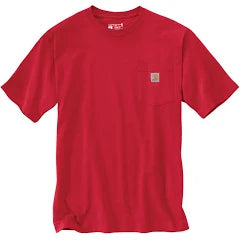 Carhartt K87 Pocket T-Shirt Fire Red Heather