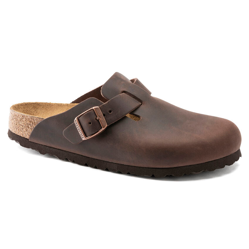 Birkenstock Boston Unisex Clogs Oiled Leather Habana