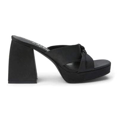 Matisse Esme Platform Heel (Black Satin)