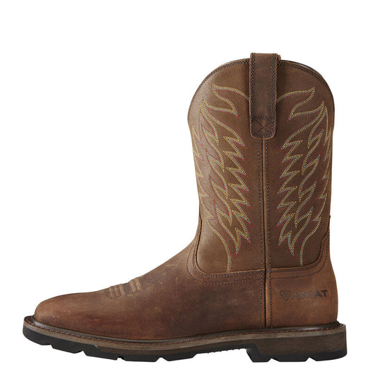 Ariat Men's Groundbreaker Work Boot (Brown Square Toe)