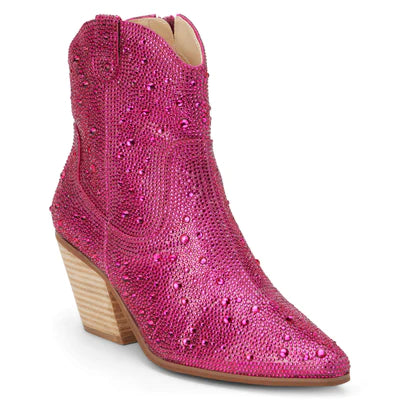 Matisse Harlow Bejeweled Bootie (Hot Pink)