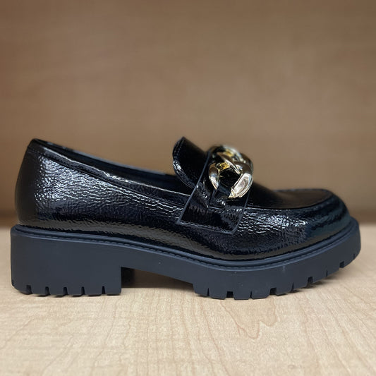 Soda Godot Heeled Loafers (Black)