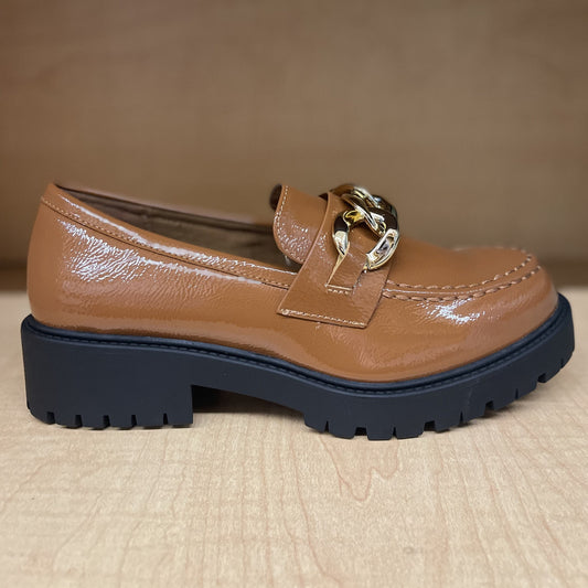 Soda Godot Heeled Loafers (Camel)