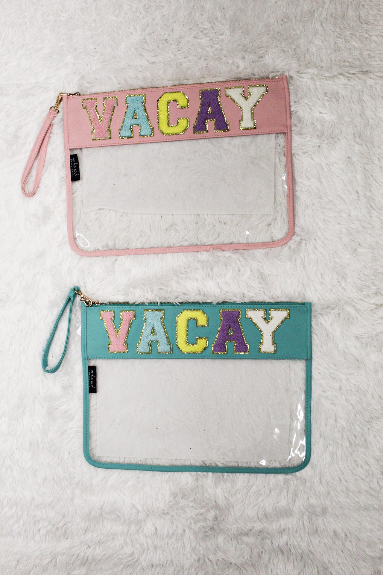 Clear Chenille Patch Bag