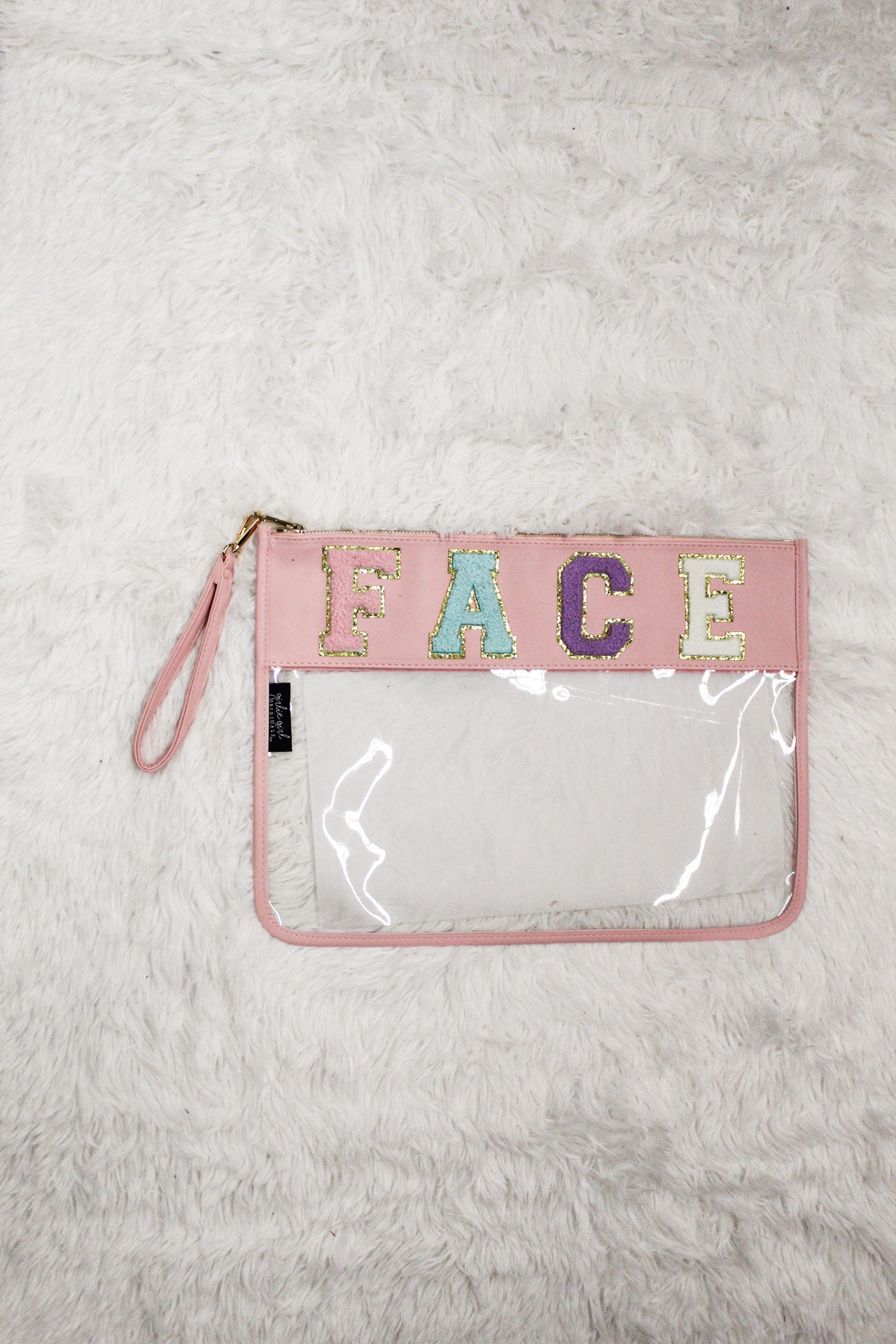 Clear Chenille Patch Bag
