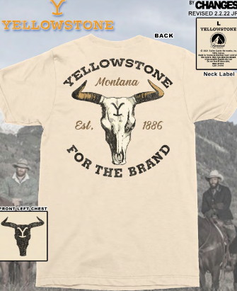 Yellowstone Cattle Skull Logo Tee